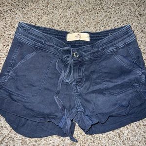 Navy Hollister Shorts with Button and Strings
